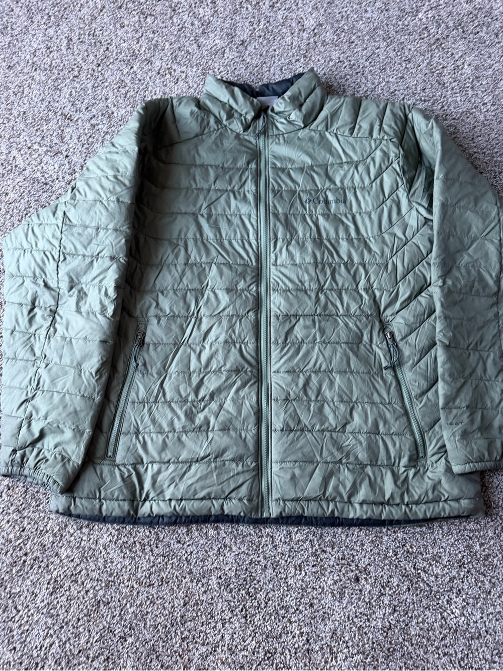 Columbia Men's XL Omni-Heat Olive Green Quilted Insulated Puffer Jacket